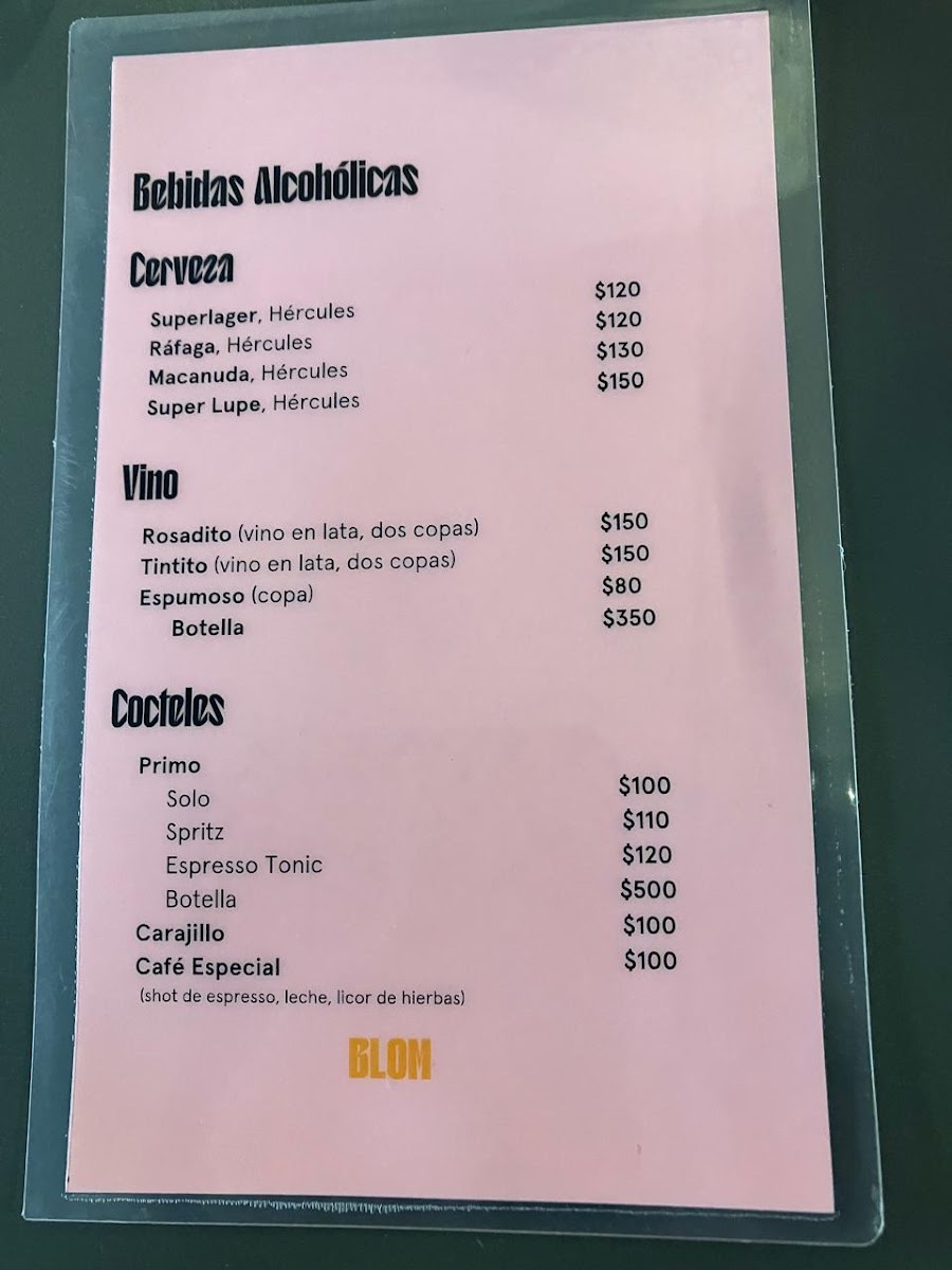 Menu Blom Nápoles-1